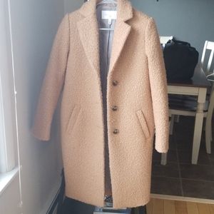 Beige Teddy Faux Wool Coat